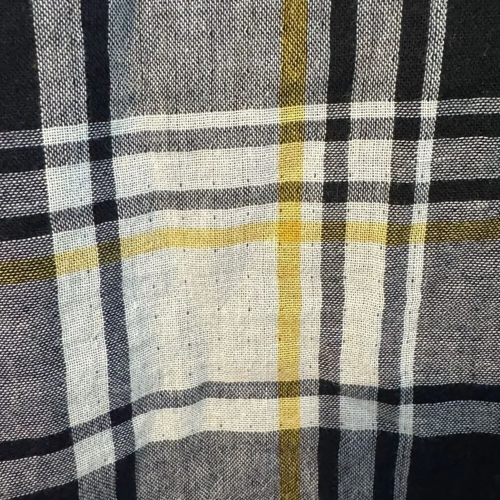 Banana Republic Untucked Slim Fit Plaid Button-Up Shirt Men's Large